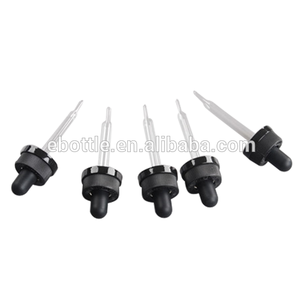 20/400 Thin Ribbed Child Resistant caps with straight glass pipette Boston Rounds droppers and silicon,TPE,Butyl,NBR bulb.