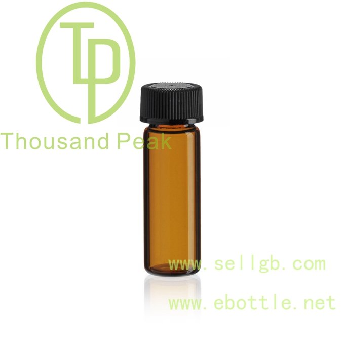 1ml amber essential oil vials with reducer and screwcap