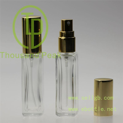 10ml square refilled glass perfume bottle, glass perfume bottle with spray pump