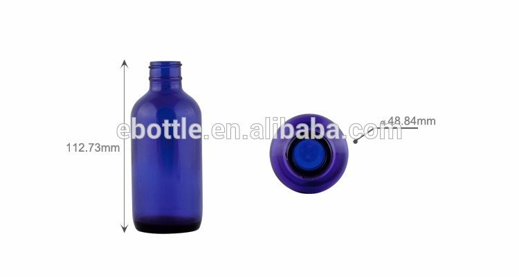 100ml Blue Glass Water Bottle with 22mm-400 Neck