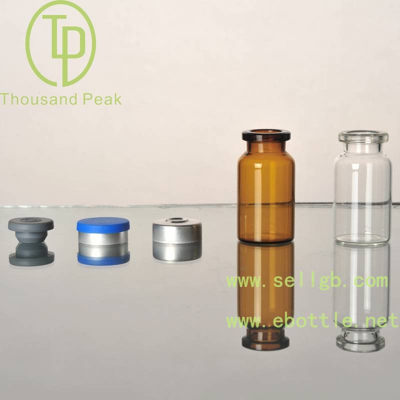 clear/amber pharmaceutical tubular glass vials Type I for injection