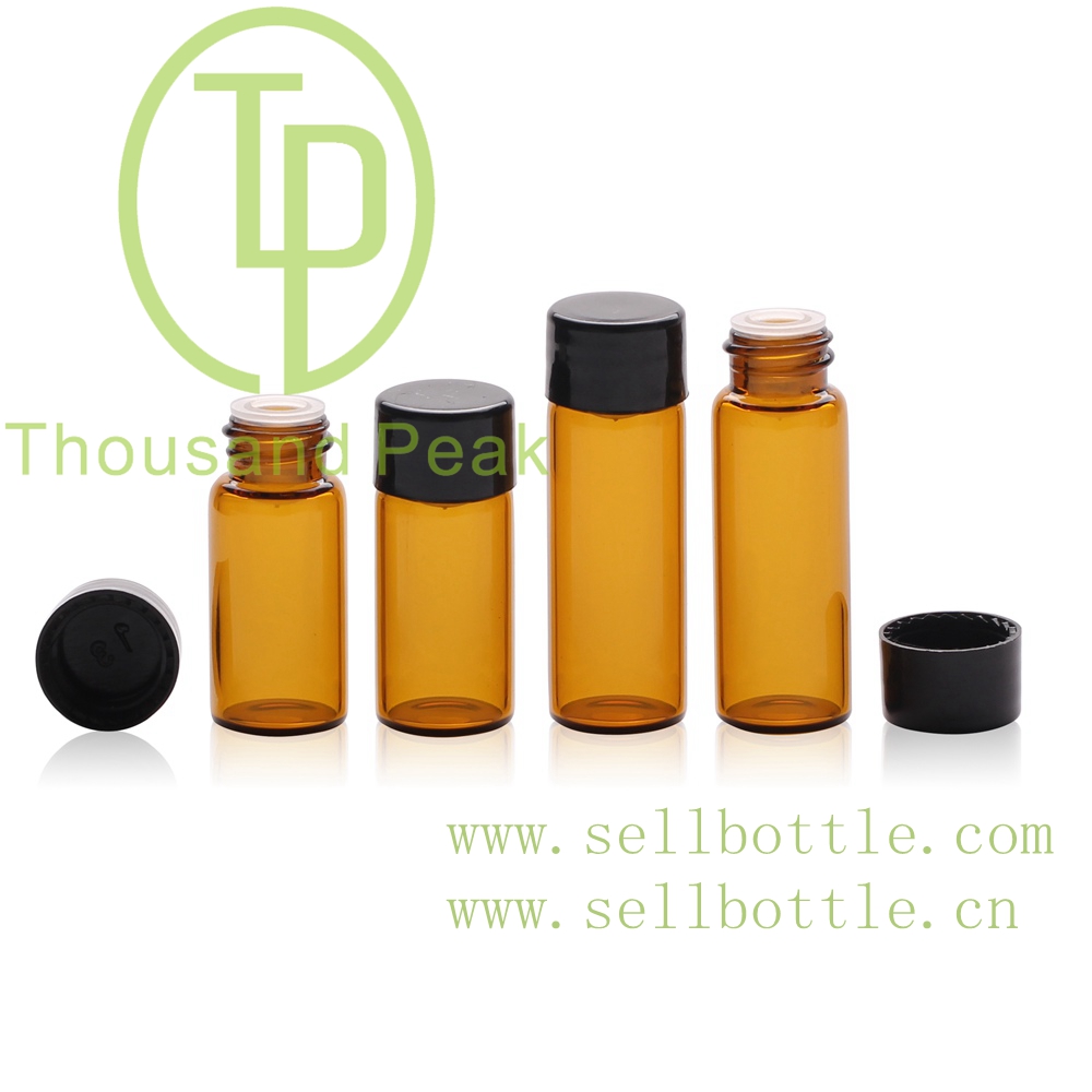 TP-1-01 1ml amber screw-neck glass vials with cap