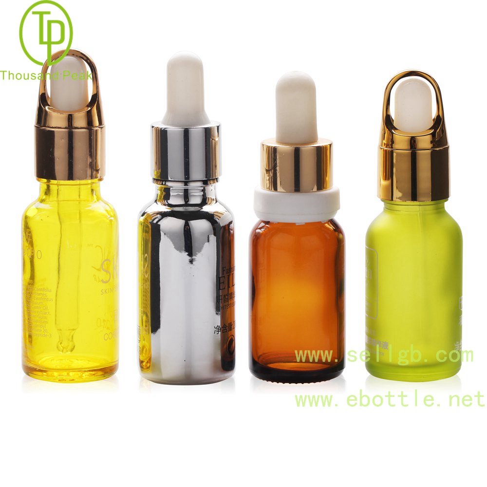TP-2-54 Multi color Round cosmetic glass dropper bottle 